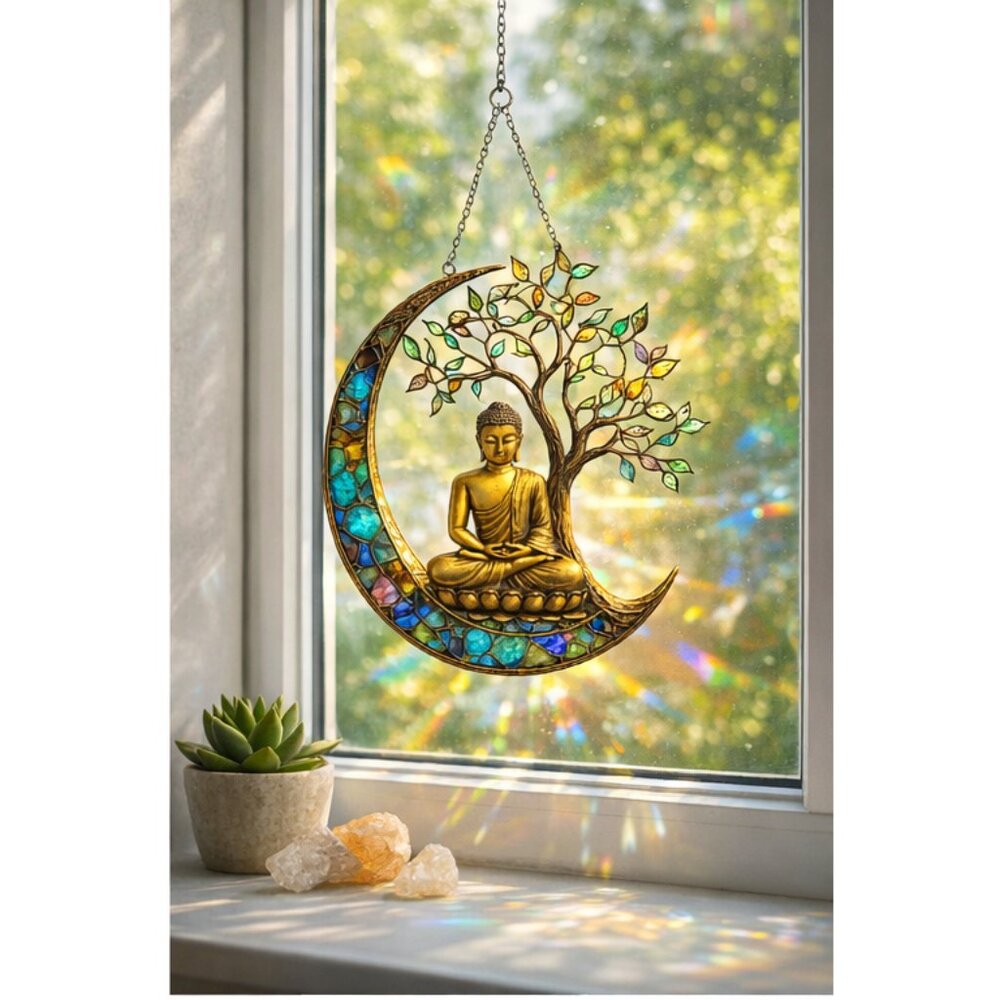 Buddha Tree of Life Suncatcher 2D NWT